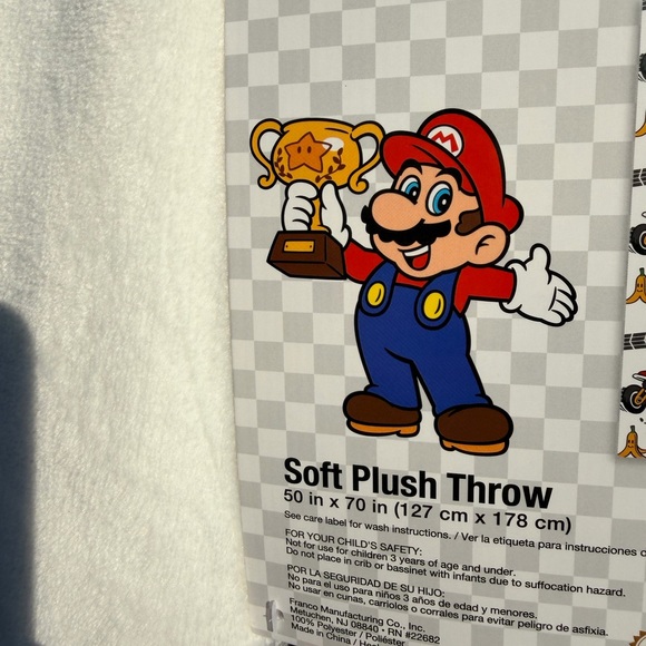 Super Soft Mario Kart Blanket - Picture 2 of 4